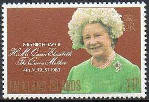 Фалкленды, 1980, Королева-Мать, 1 марка